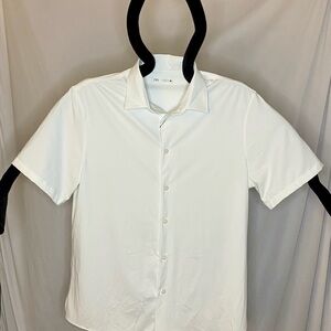 Zara Men's Crisp White Button Down Shirt